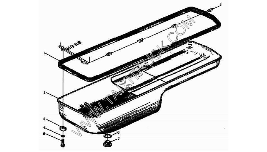 OIL PAN, WD615-II, SINOTRUK HOWO SPARE PARTS CATALOG