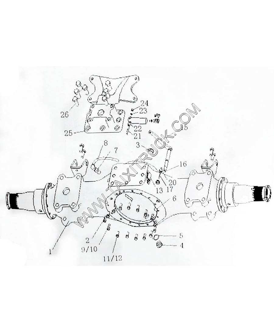 REAR DRIVING AXLE CASE, SINOTRUK HOWO SPARE PARTS CATALOG