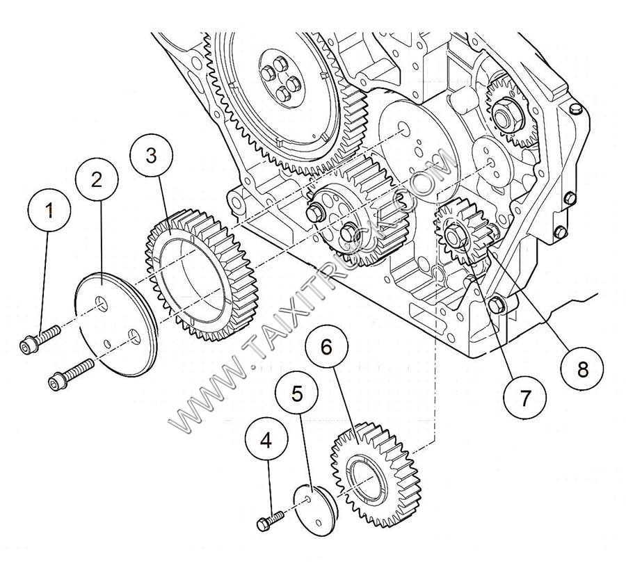 SINOTRUK MC07 PARTS CATALOG, Middle Gear & Oil Pump Gear