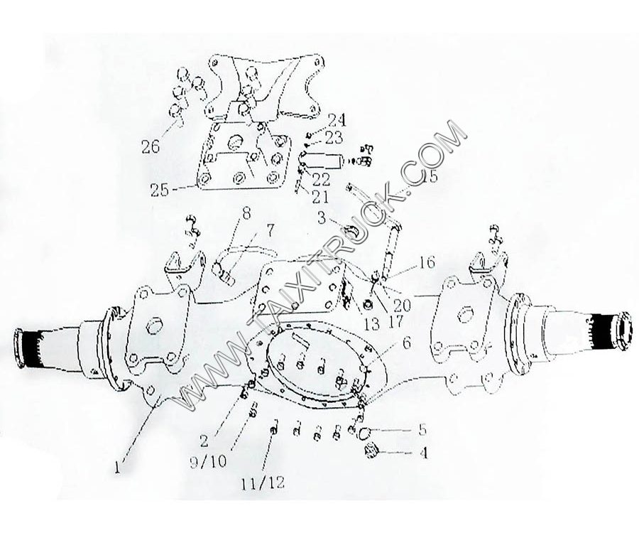 REAR DRIVING AXLE CASE, SINOTRUK HOWO SPARE PARTS CATALOG