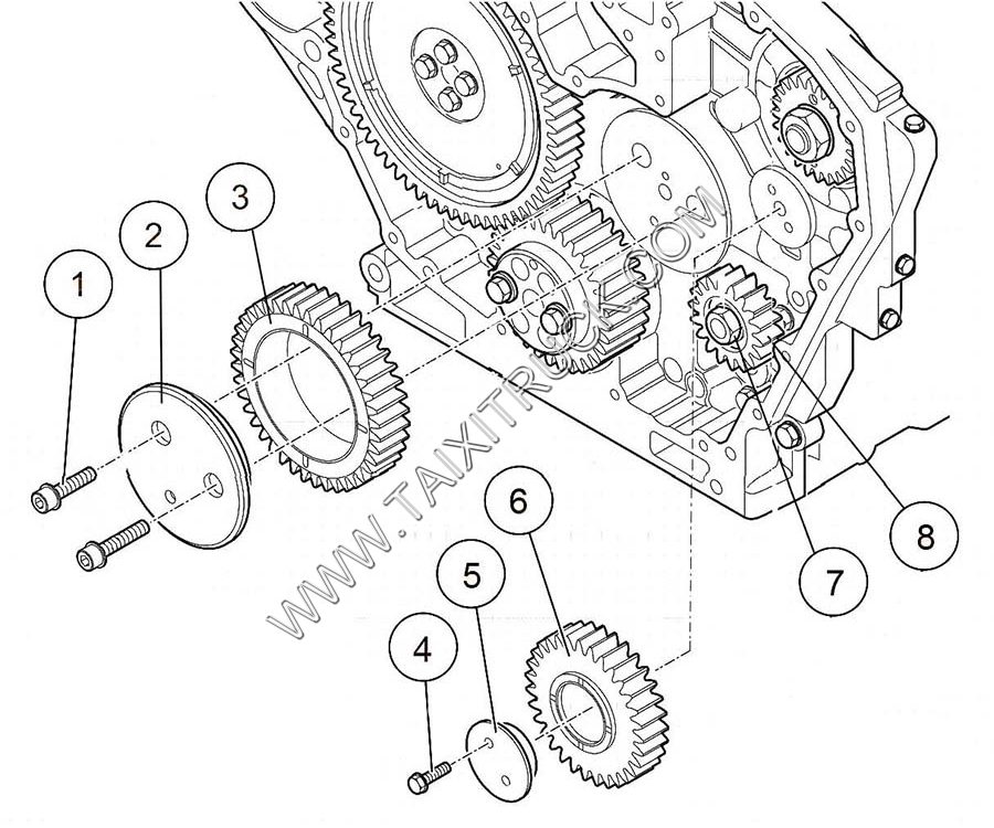 SINOTRUK MC07 PARTS CATALOG, Middle Gear & Oil Pump Gear